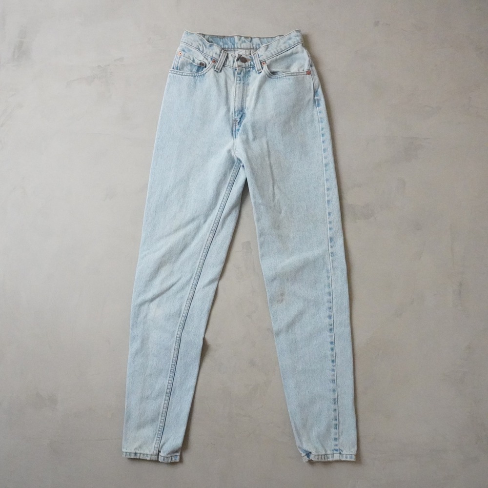 Vintage Levis 512 Jeans 24x30 Womens 90s Light Wash Slim Tapered USA Made